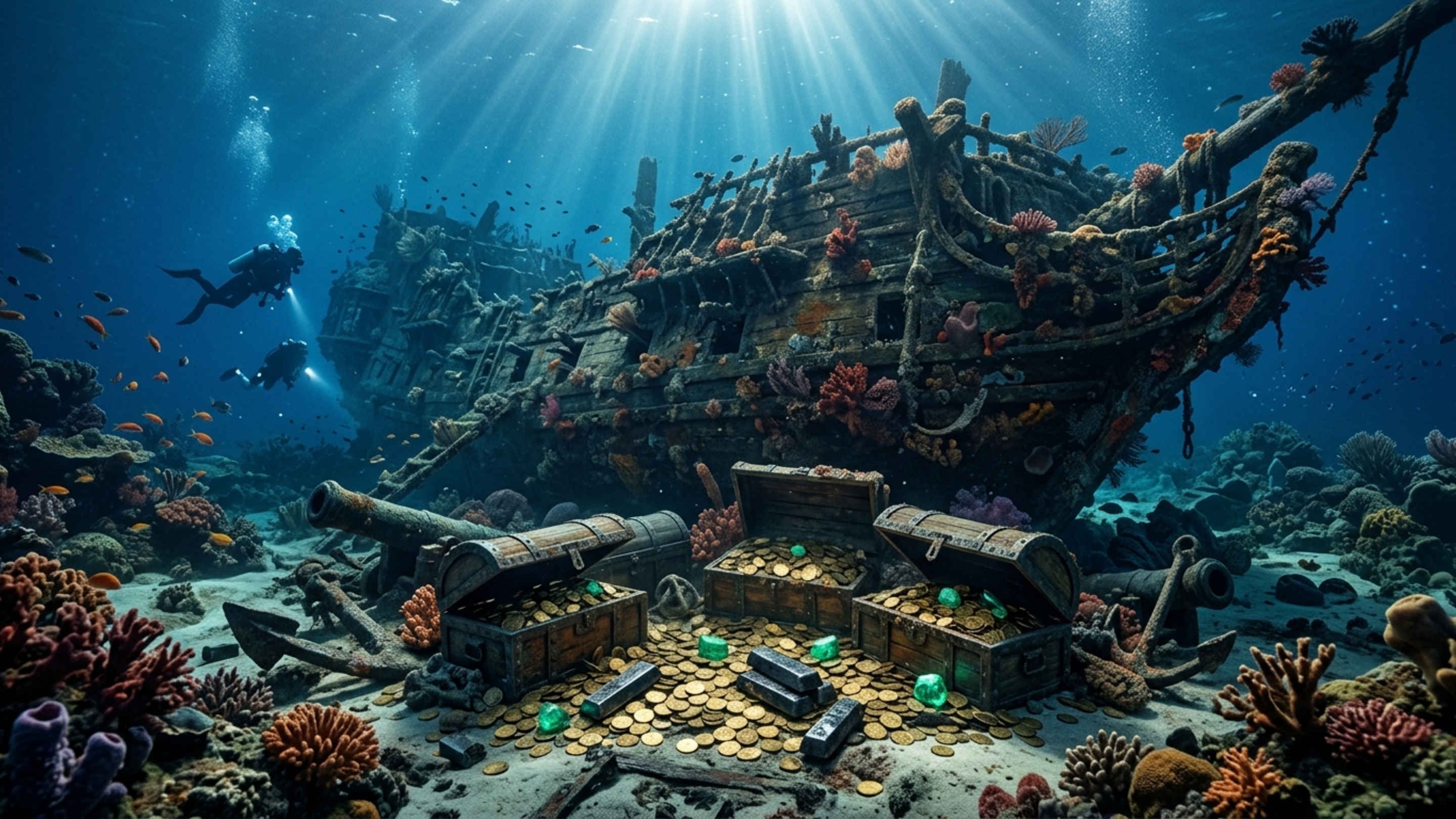 O galeão espanhol carregado de ouro que foi encontrado intacto após séculos no fundo do oceano