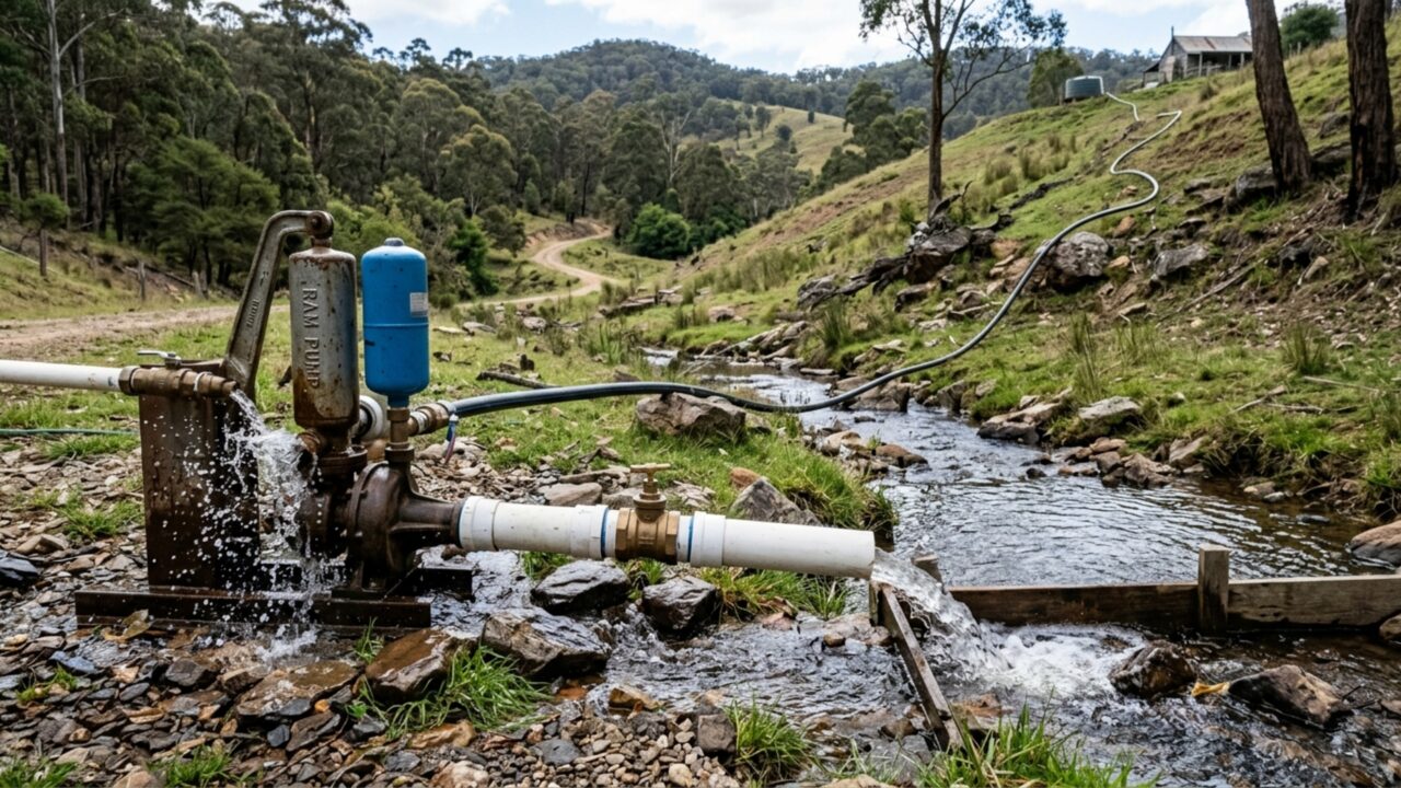 O motor de água sem eletricidade que funciona 24 horas por dia e consegue bombear água ladeira acima