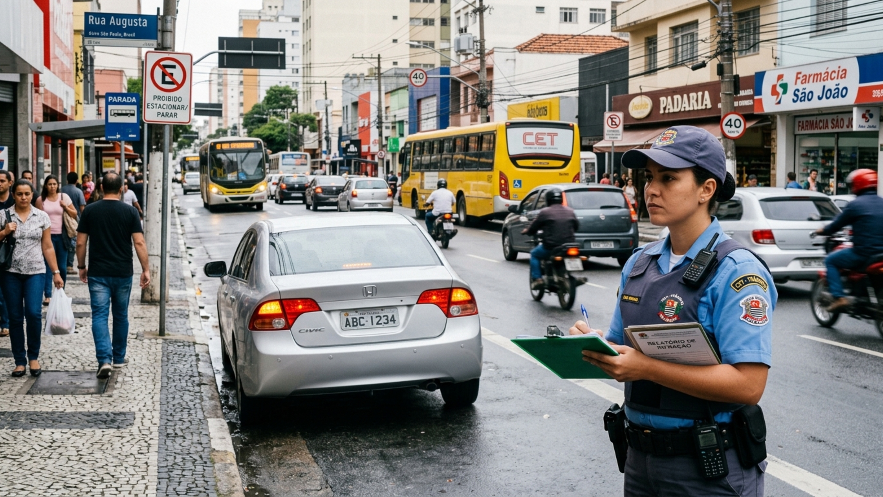 Motoristas que ligam o pisca alerta na garagem para descer do carro podem estar cometendo uma infração