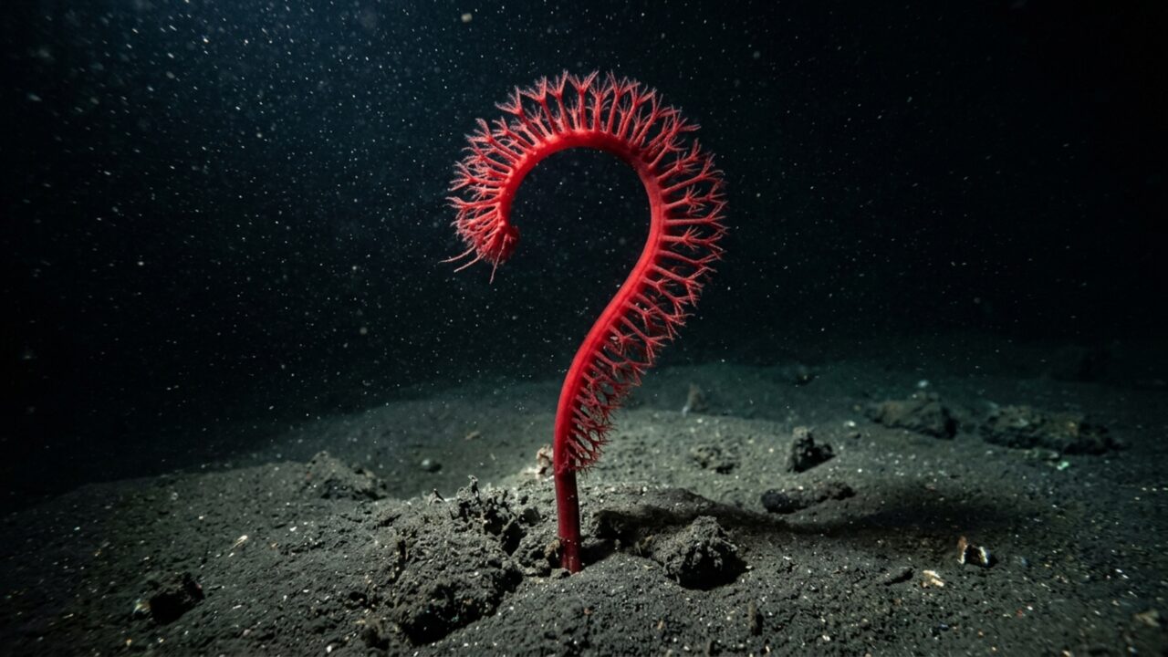 Um ”?” foi achado no fundo do mar a 500 metros e profundidade e intriga cientistas