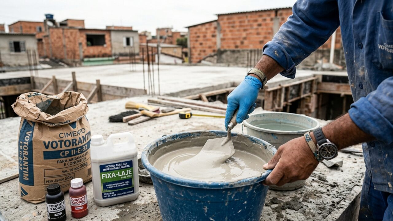 Misturar cimento e resina acrílica: a combinação prática que promete impermeabilização e acabamento resistente