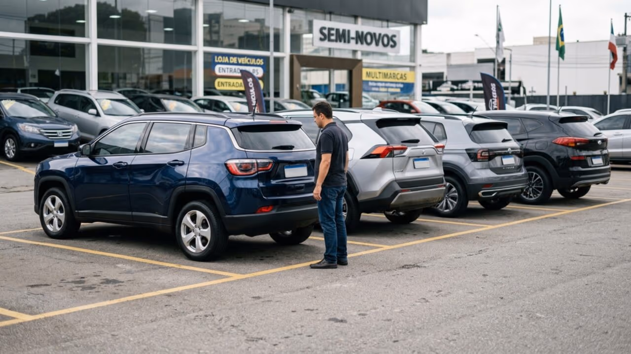 Os SUVs usados automáticos que mais atraem compradores em 2026 e entregam conforto, liquidez e compra sem susto