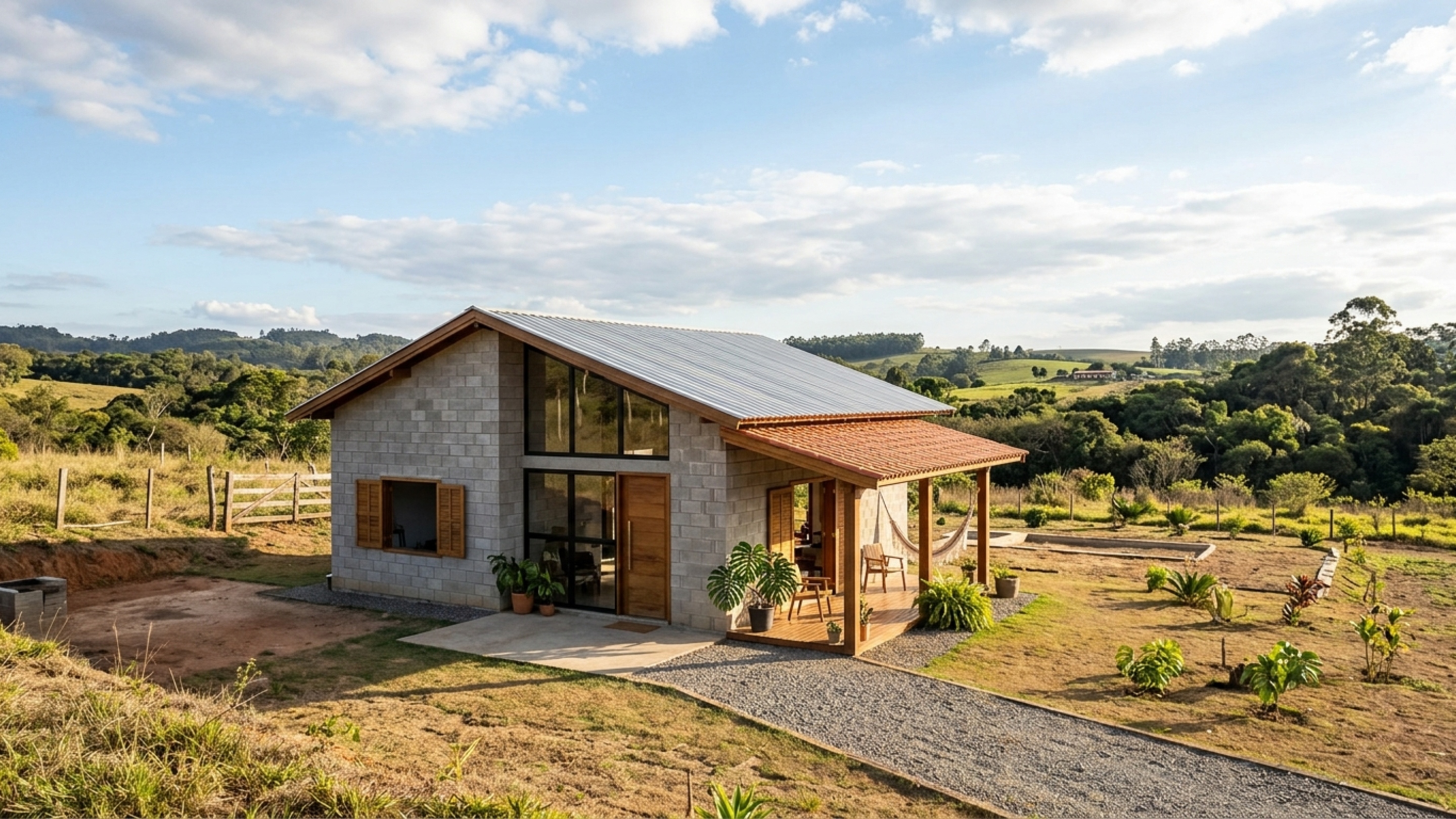 Casa de bloco celular por R$ 14.600: a solução rápida e econômica para ter um imóvel de férias