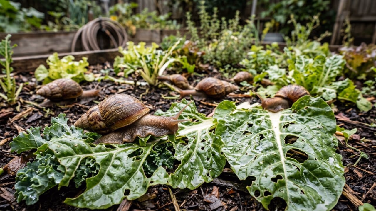 O ingrediente inusitado que atrai e extermina caramujos gigantes do seu quintal em uma noite