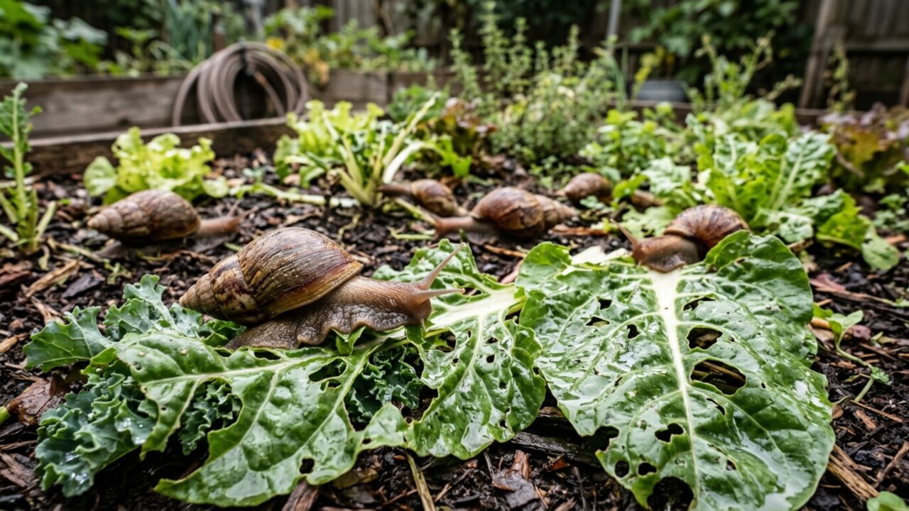 O ingrediente inusitado que atrai e extermina caramujos gigantes do seu quintal em uma noite