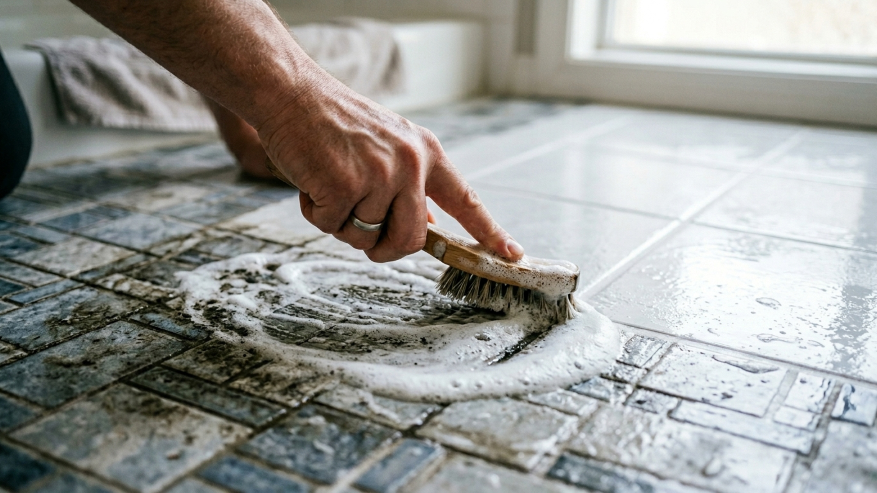 A técnica japonesa para limpar rejunte de banheiro sem gastar com produtos caros e com resultado surpreendente