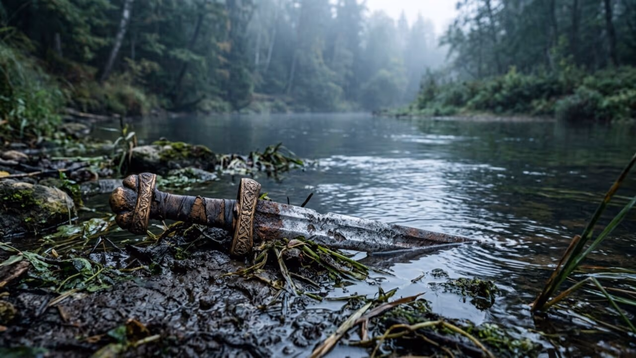 Espada Viking perdida há 1.100 anos é encontrada em rio polonês