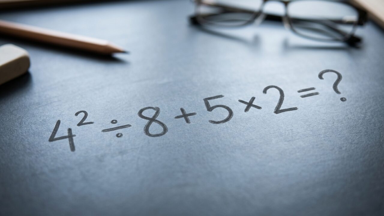 Se você não entendeu 4² ÷ 8 + 5 × 2 está faltando o básico