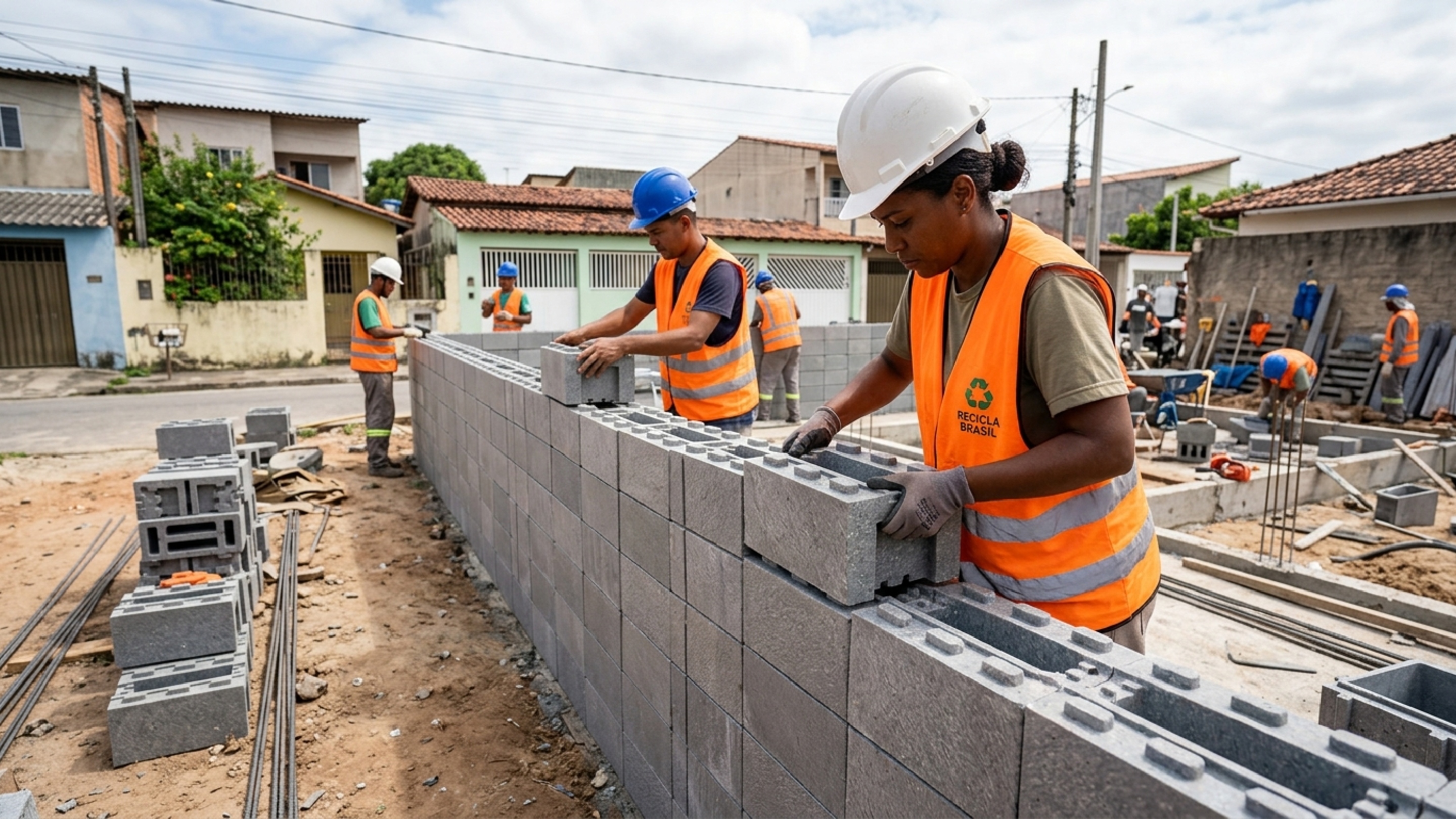 O bloco ecológico feito de lixo e plástico prensado que promete construir casas hiper-resistentes pela metade do custo