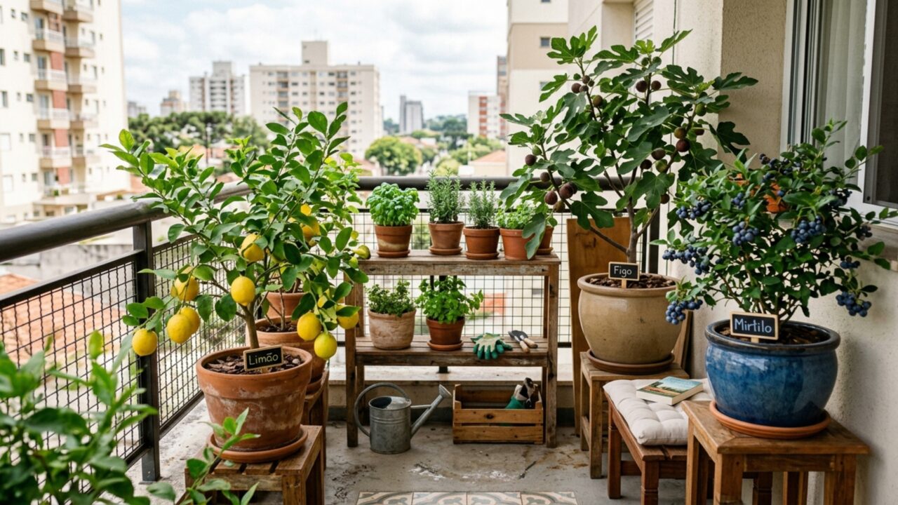 Árvores frutíferas em vasos: veja quais espécies produzem bem mesmo em espaços pequenos