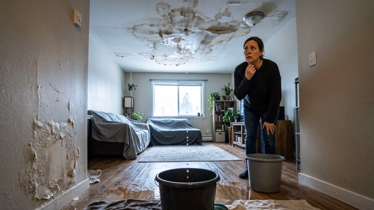 Quem paga a conta quando a infiltração do apartamento de cima destrói o teto do vizinho de baixo?