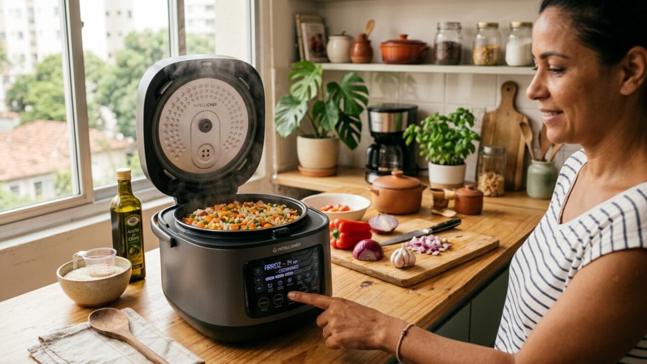 A panela que cozinha quase sozinha: como programação e desligamento automático aliviam a rotina