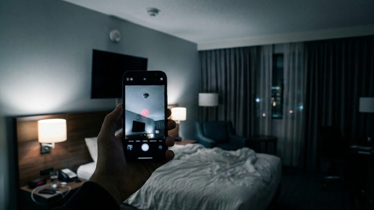 Aprenda a usar a câmera do seu smartphone para encontrar câmeras escondidas em hotéis