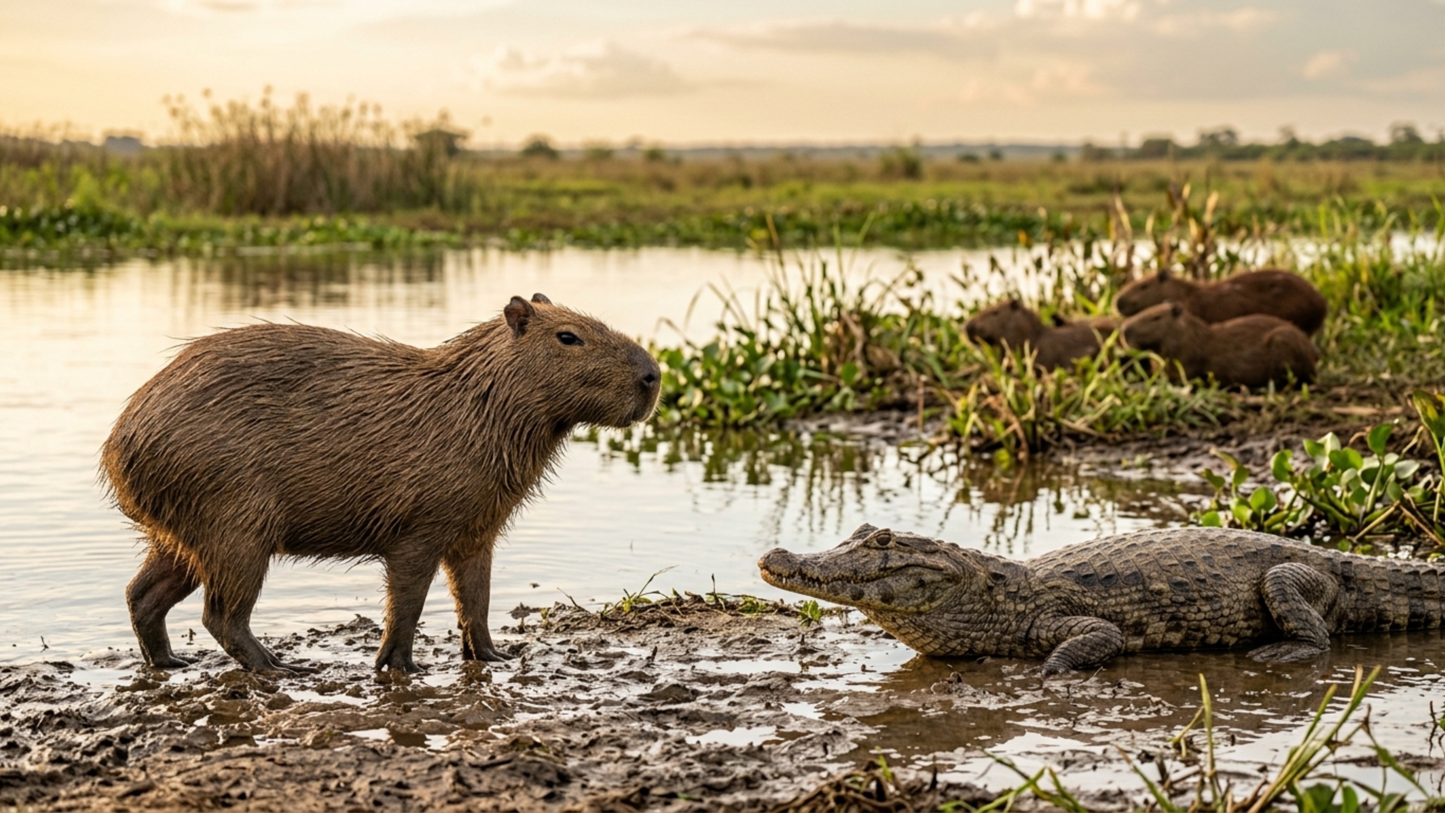 O que faz os jacarés raramente atacarem as capivaras?