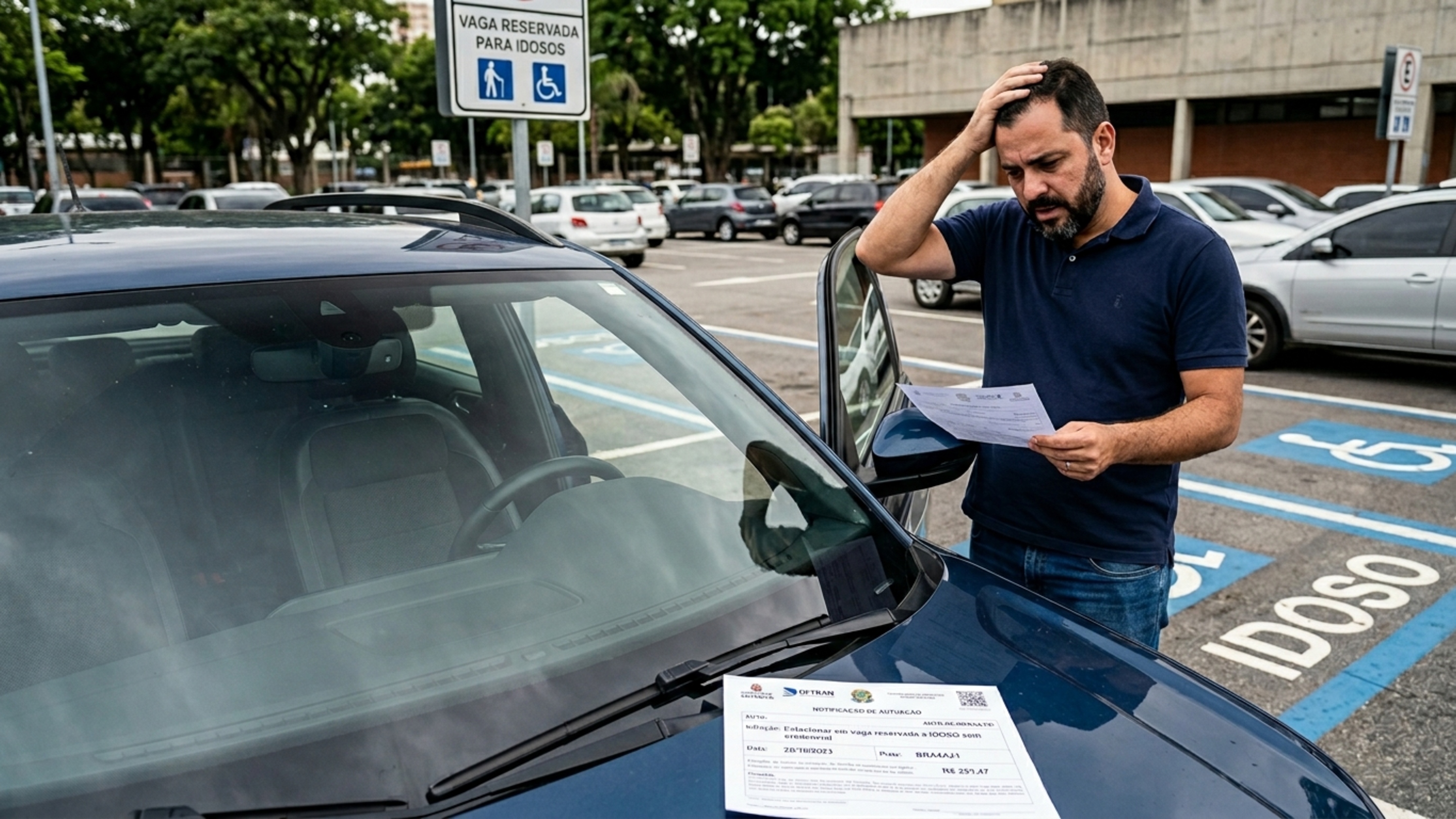 O que fazer se você for multado por estacionar na vaga de idosos sem ter a habilitação necessária