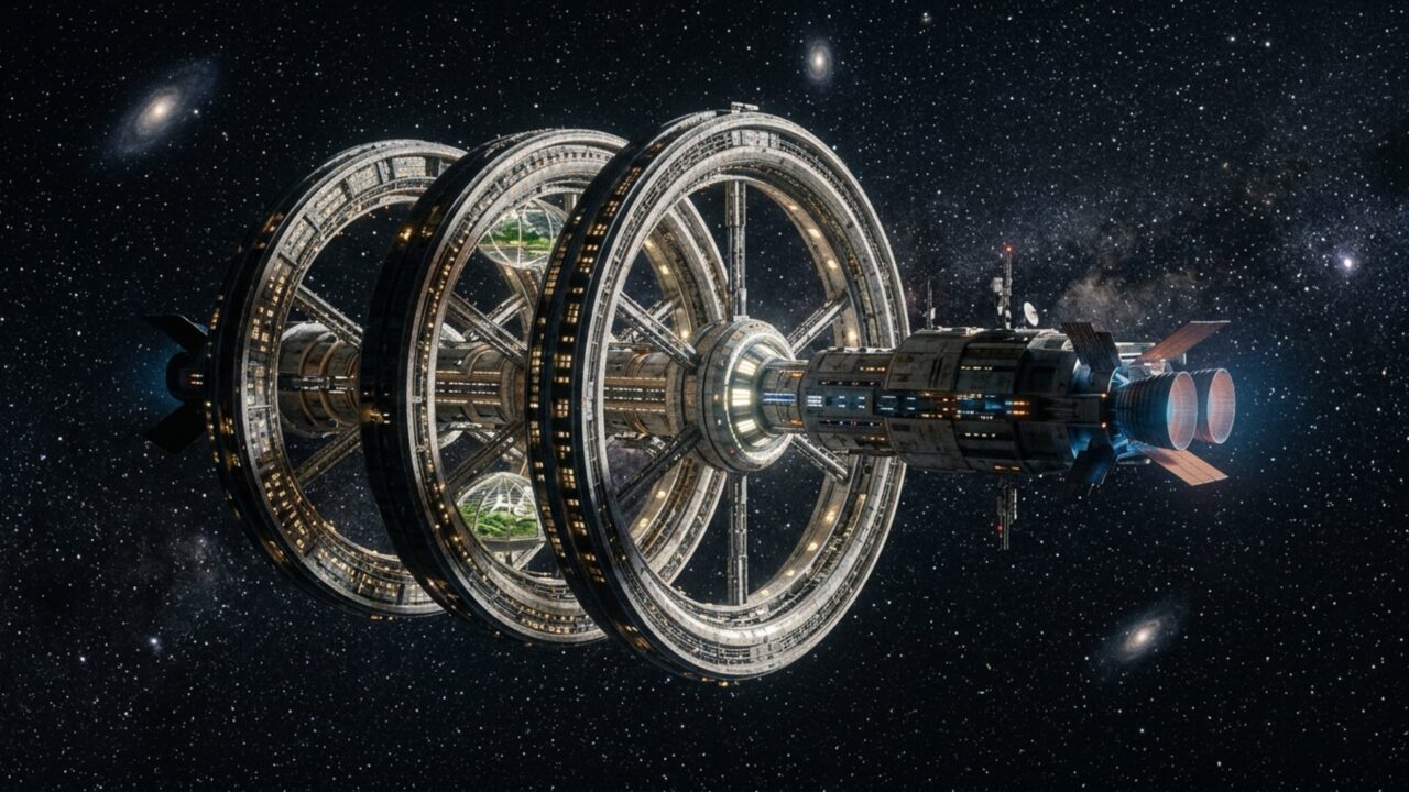 O projeto interplanetário Chrysalis, uma nave espacial de 80 km de comprimento, partirá para Marte e além em 2040