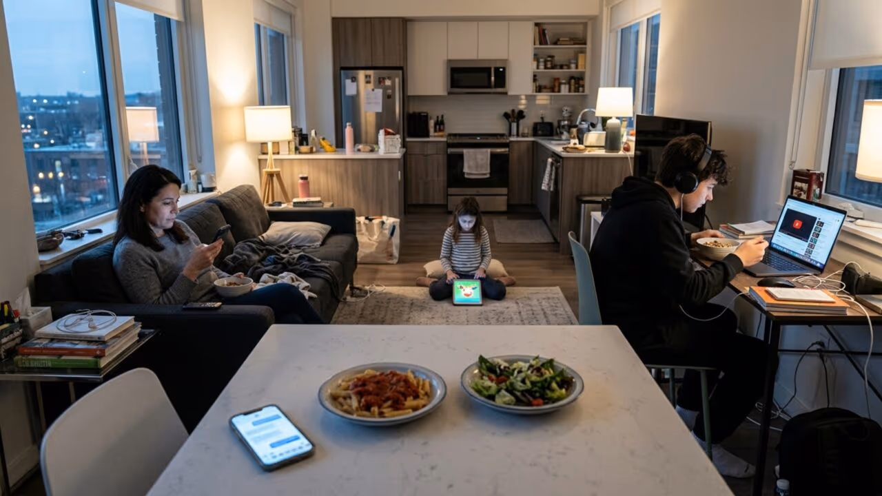 A sociologia alerta para o fim das mesas de jantar nas casas novas e como isso destrói a comunicação das famílias