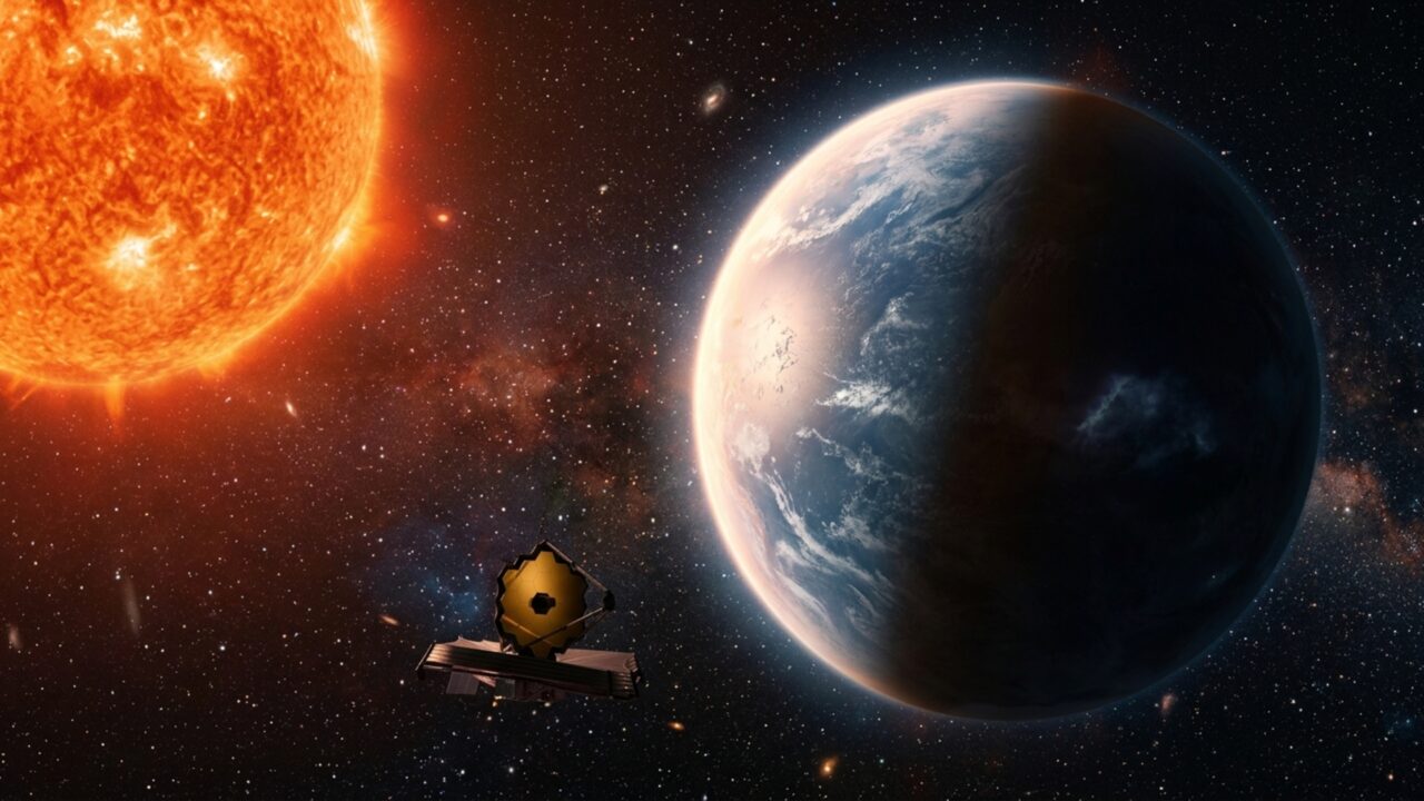 Telescópio James Webb identifica sinais de vapor d’água em atmosfera de exoplaneta na “zona habitável”