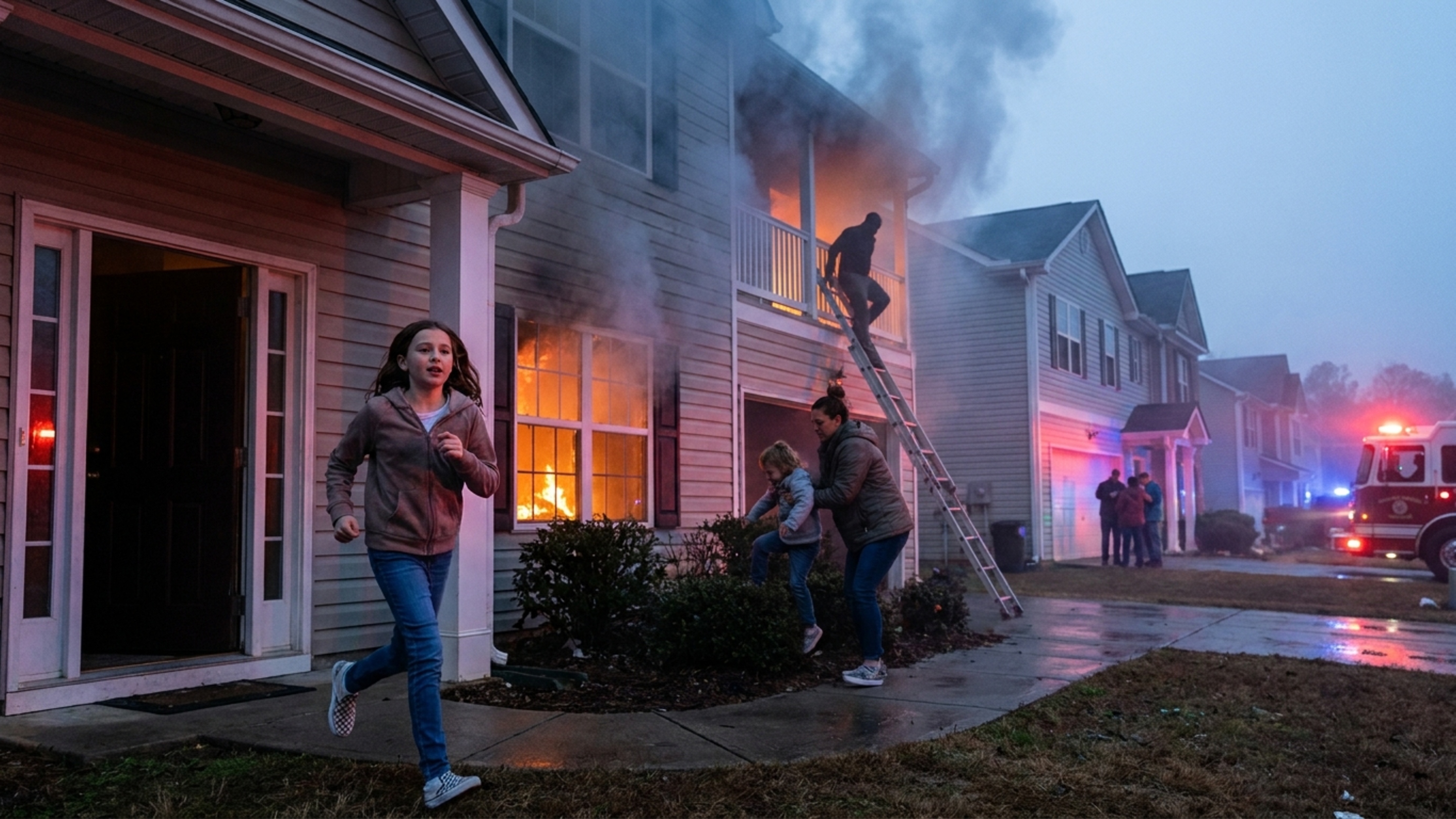 Menina de 12 anos enfrenta casa em chamas e salva os irmãos