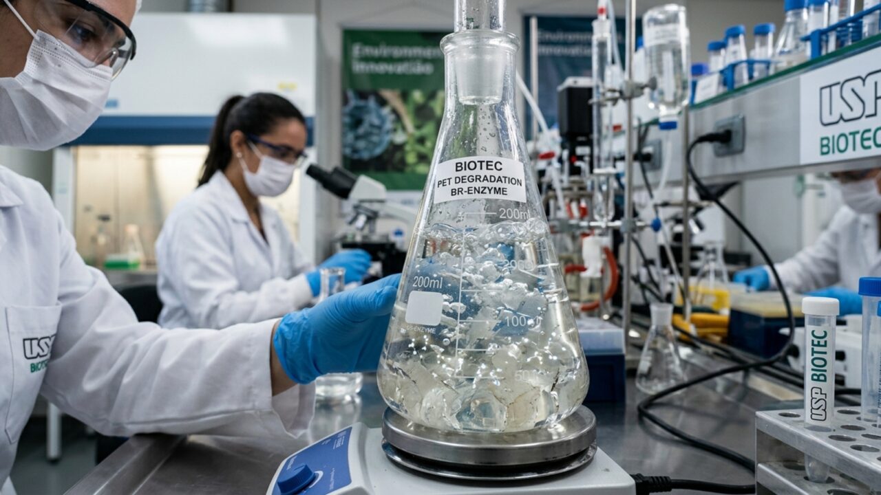 A enzima brasileira que come plástico em 48 horas e acaba de ser aprovada para testes em escala industrial