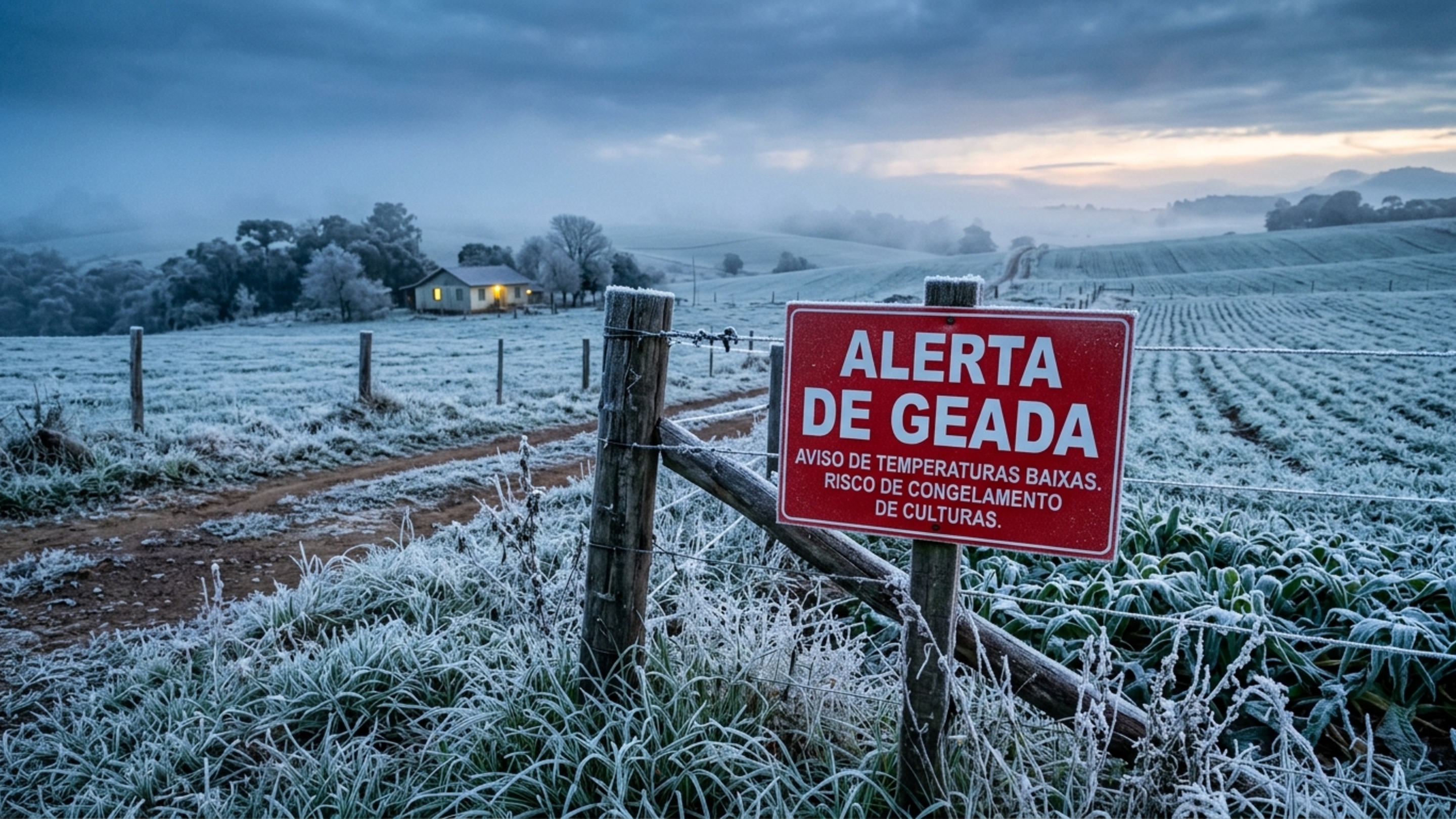 Alerta do Inmet para geada no Sul do Brasil nesta 3°feira, 28