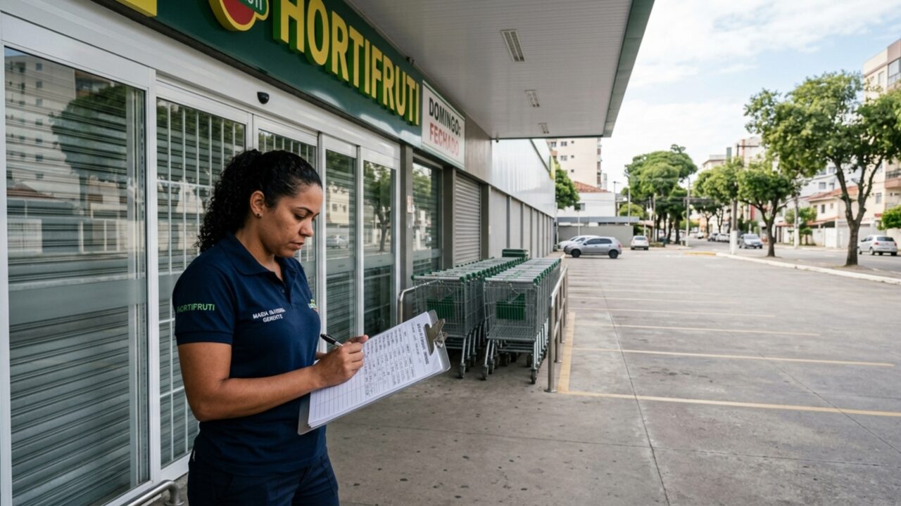 Fechamento dos supermercados aos domingos provoca realocação de funcionários
