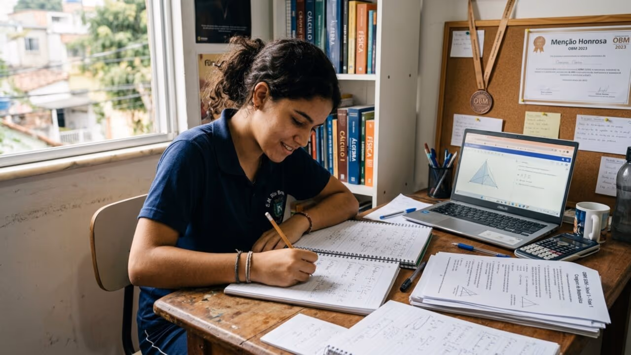 Menina de 14 anos entra para a história, conquista vaga inédita e vai representar o Brasil na maior olimpíada de matemática das Américas
