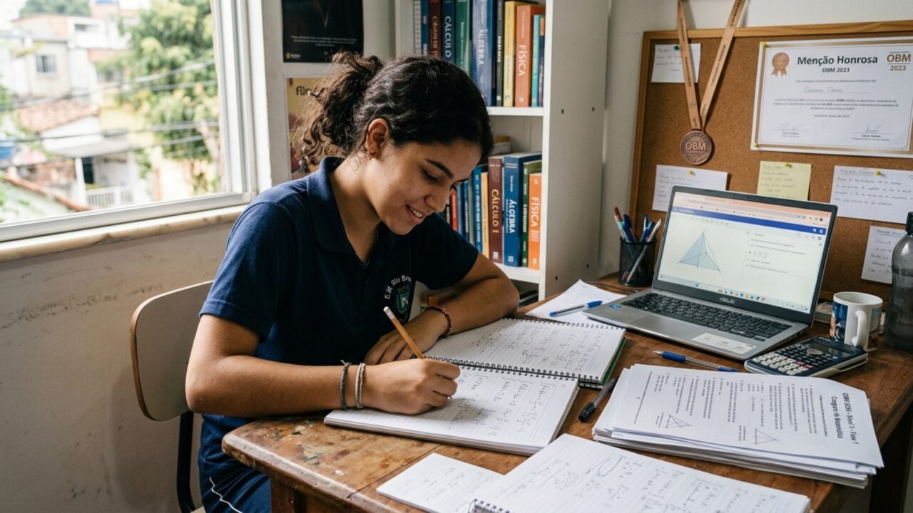 Menina de 14 anos entra para a história, conquista vaga inédita e vai representar o Brasil na maior olimpíada de matemática das Américas