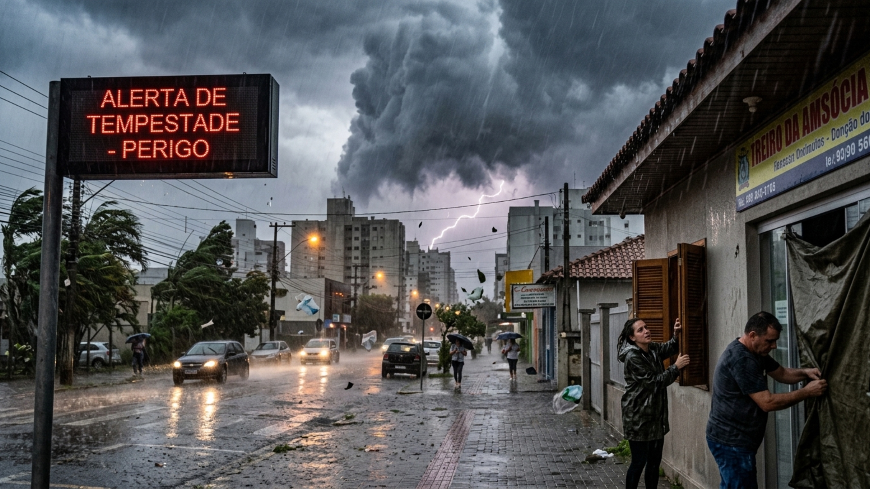 Alerta do Inmet de forte tempestade no Sul e Sudeste do Brasil neste sábado, 25