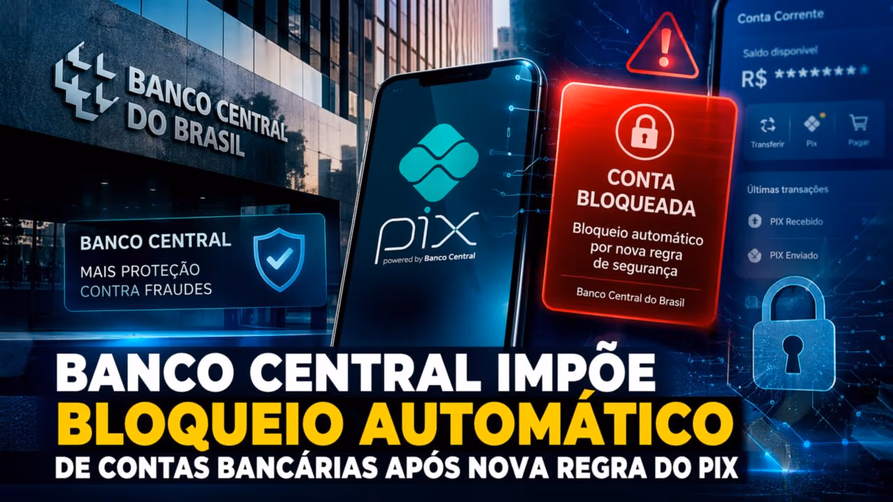 Banco Central impõe bloqueio automático de contas bancárias após nova regra do PIX