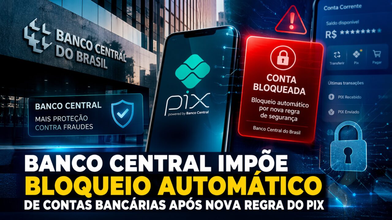 Banco Central impõe bloqueio automático de contas bancárias após nova regra do PIX