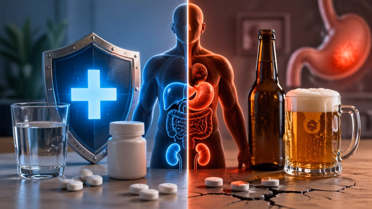 Beber cerveja enquanto toma anti-inflamatório anula 100% do efeito do remédio?