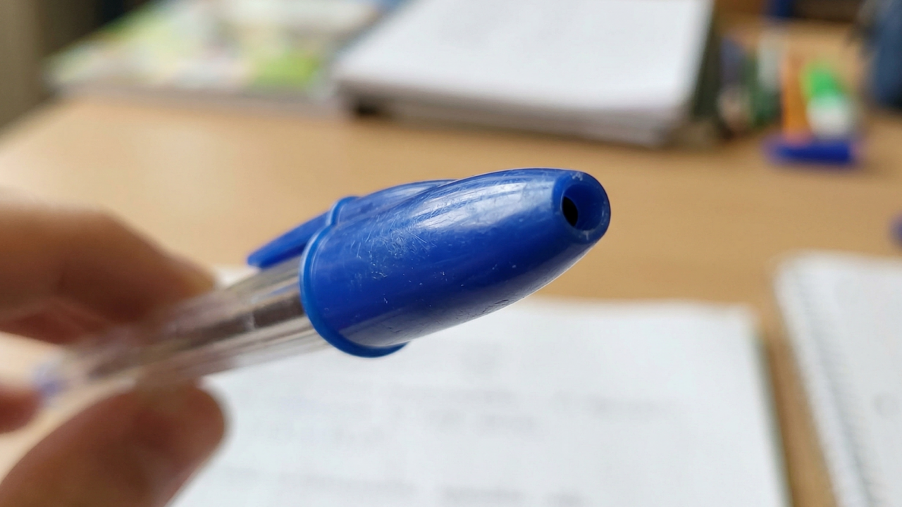Nem enfeite, nem defeito: o buraco na tampa da caneta Bic tem uma função que muita gente nunca imaginou