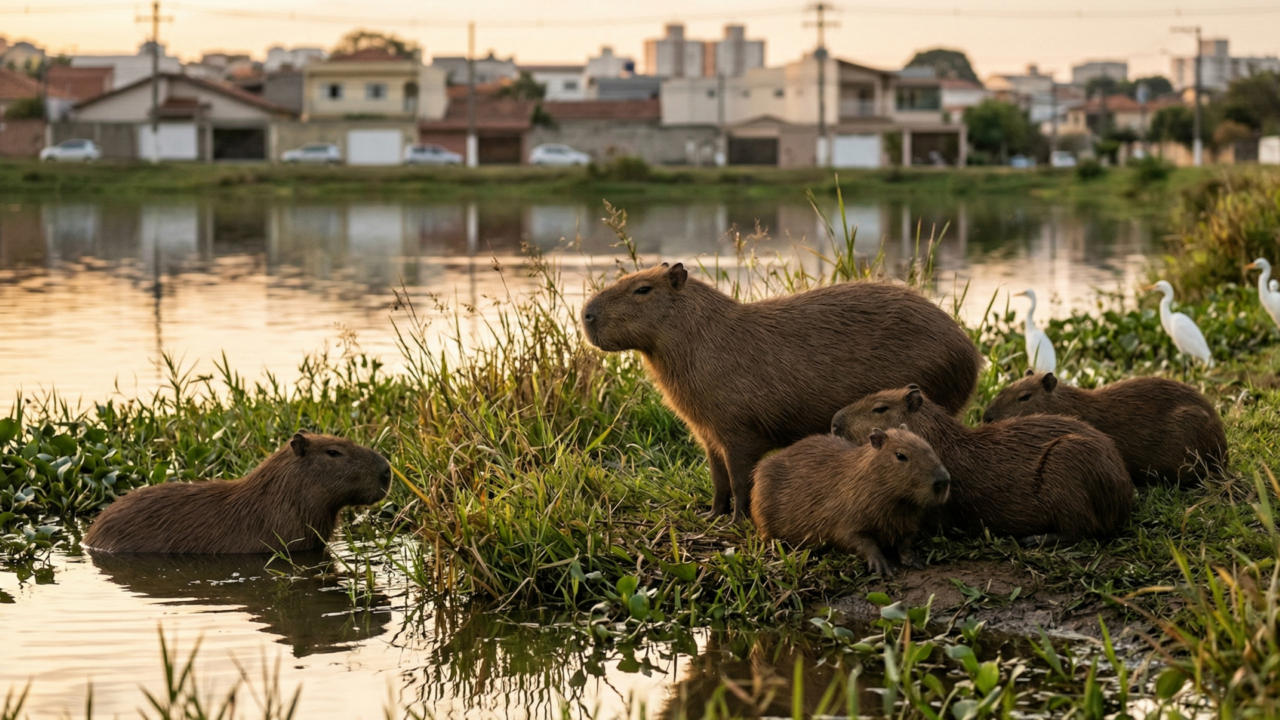 O que a fama da capivara esconde sobre seu comportamento social e sua adaptação surpreendente às cidades