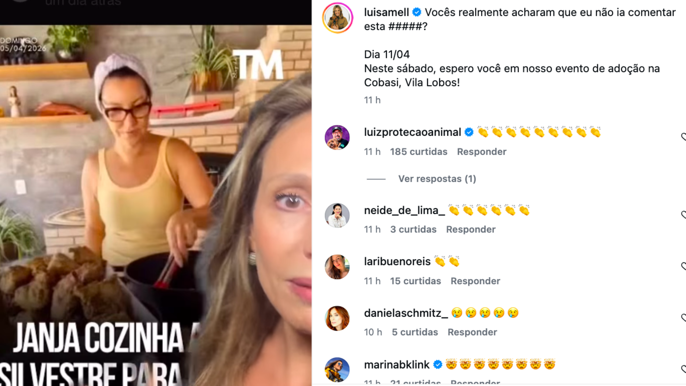 Luisa Mell Critica Janja