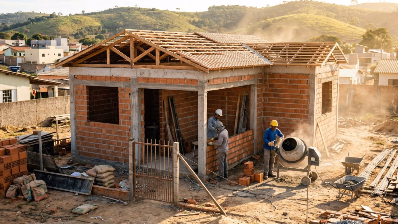 Quanto custa construir uma casa simples do zero em terreno próprio hoje no Brasil
