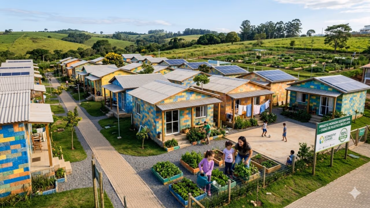 Casas com plástico reciclado: Elas são construídas em apenas 5 dias e custam até $7.000