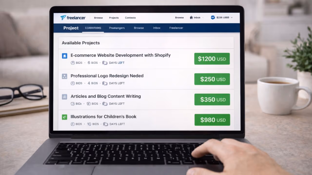 5 sites para trabalhar em casa como freelancer e ganhar dinheiro online mesmo começando do zero