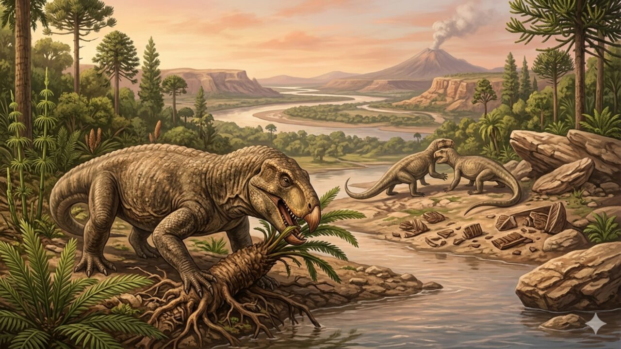 Cientistas encontram réptil com bico de papagaio com 230 milhões de anos no Brasil