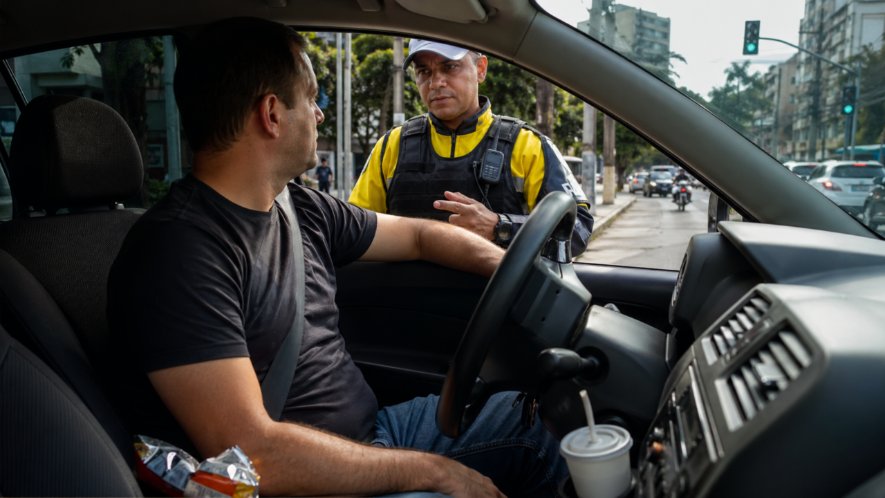 Comer ao volante parece inofensivo, mas pode virar multa e colocar sua CNH em risco
