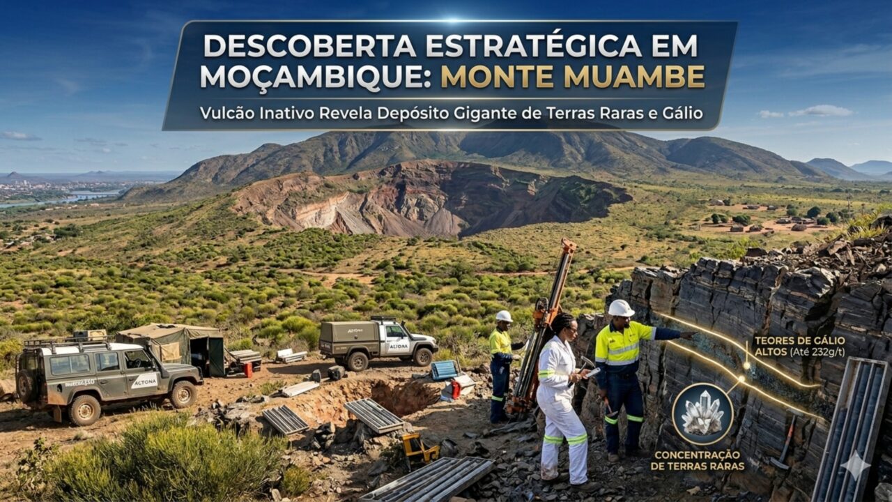 Confirmada grande concentração de terras raras em mina de vulcão inativo moçambicano