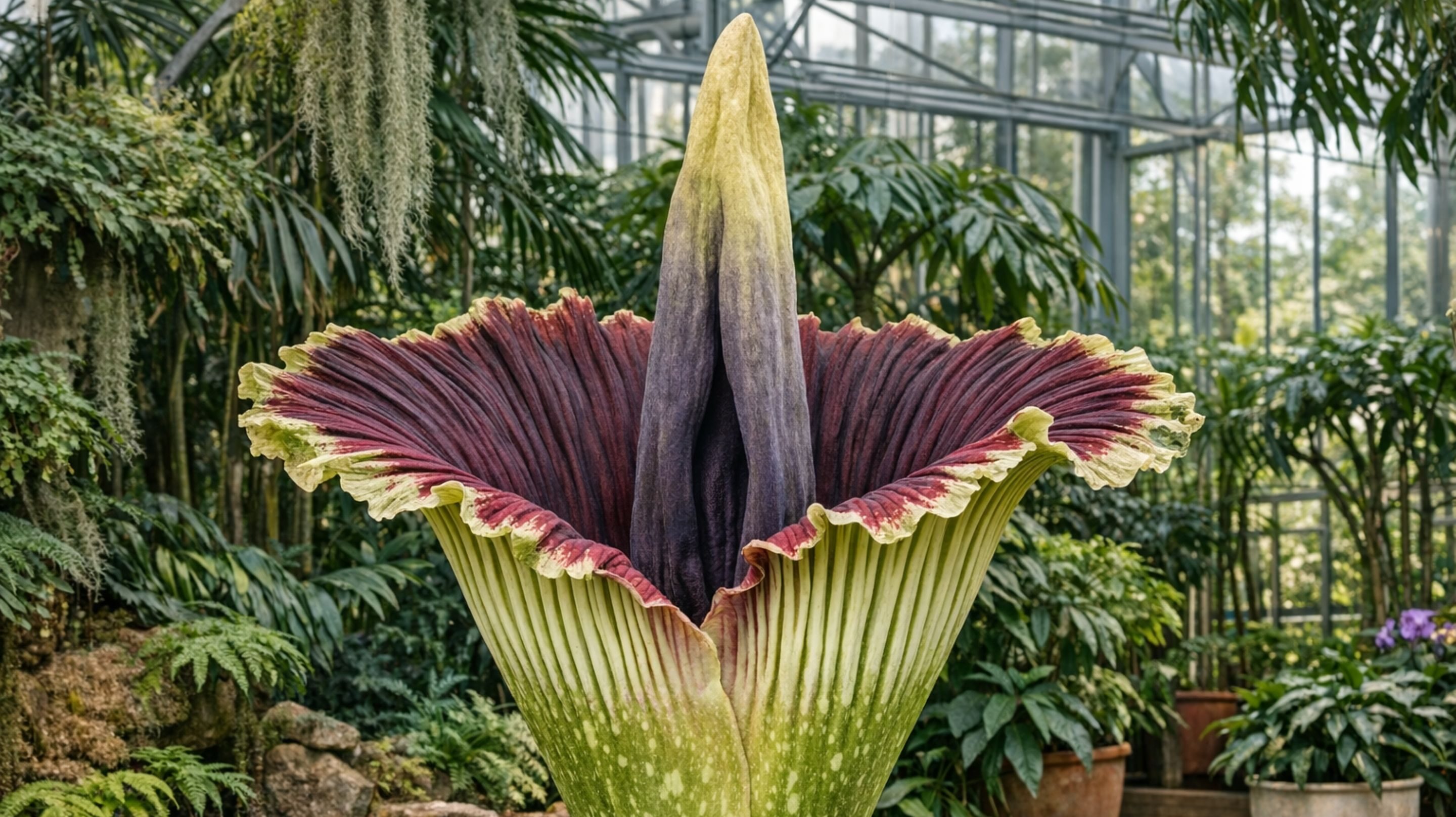Essa planta solta um cheiro de cadáver que pode ser sentido de longe e atrai atenção por onde está