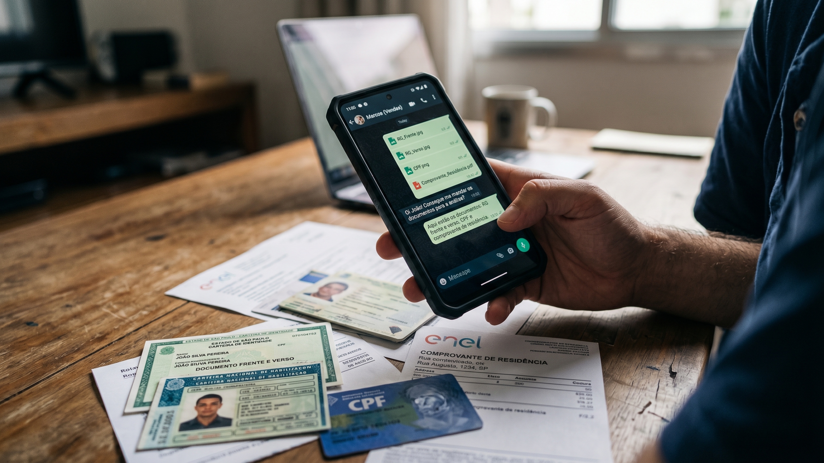 Por que não se deve compartilhar documentos pessoais pelo WhatsApp