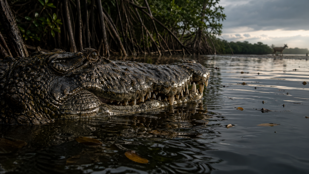 Como a mordida mais forte do reino animal ajuda um predador a vencer dentro e fora da água