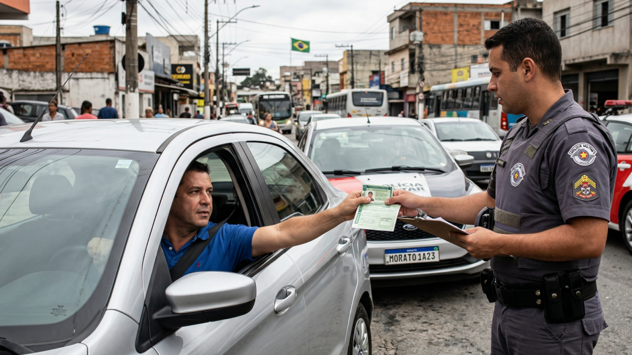 Nunca entregue seus documentos fora do veículo; veja o que a lei permite durante uma abordagem de trânsito no Brasil