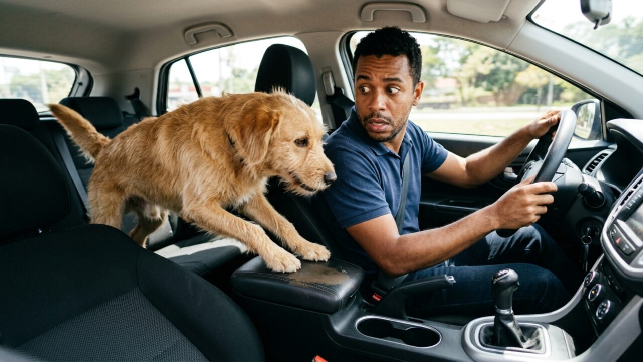 Motoristas que levam cachorros soltos no banco de trás ignoram regra que gera multa e pontos na CNH