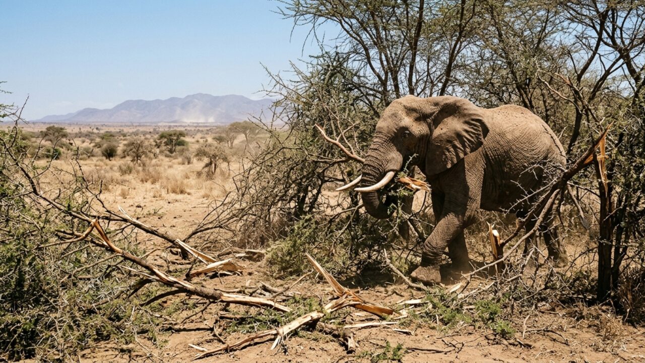 Se você juntasse todos os moradores de uma vila de 150 pessoas na balança, o peso seria igual ao deste único elefante