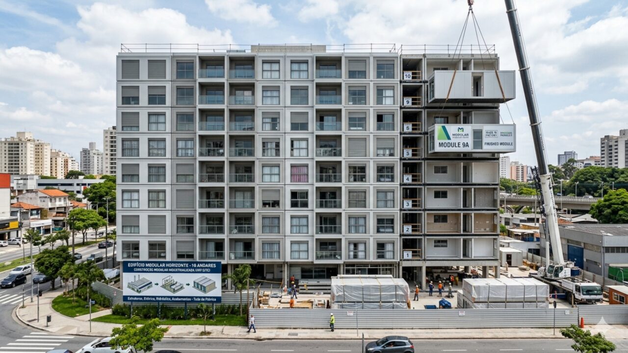 Esse prédio de 10 andares foi construído em apenas 28 horas com blocos de concreto modular e revoluciona a arquitetura mundial