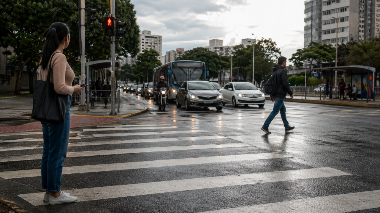 A regra da faixa de pedestre que muita gente lembra pela metade e pode gerar risco
