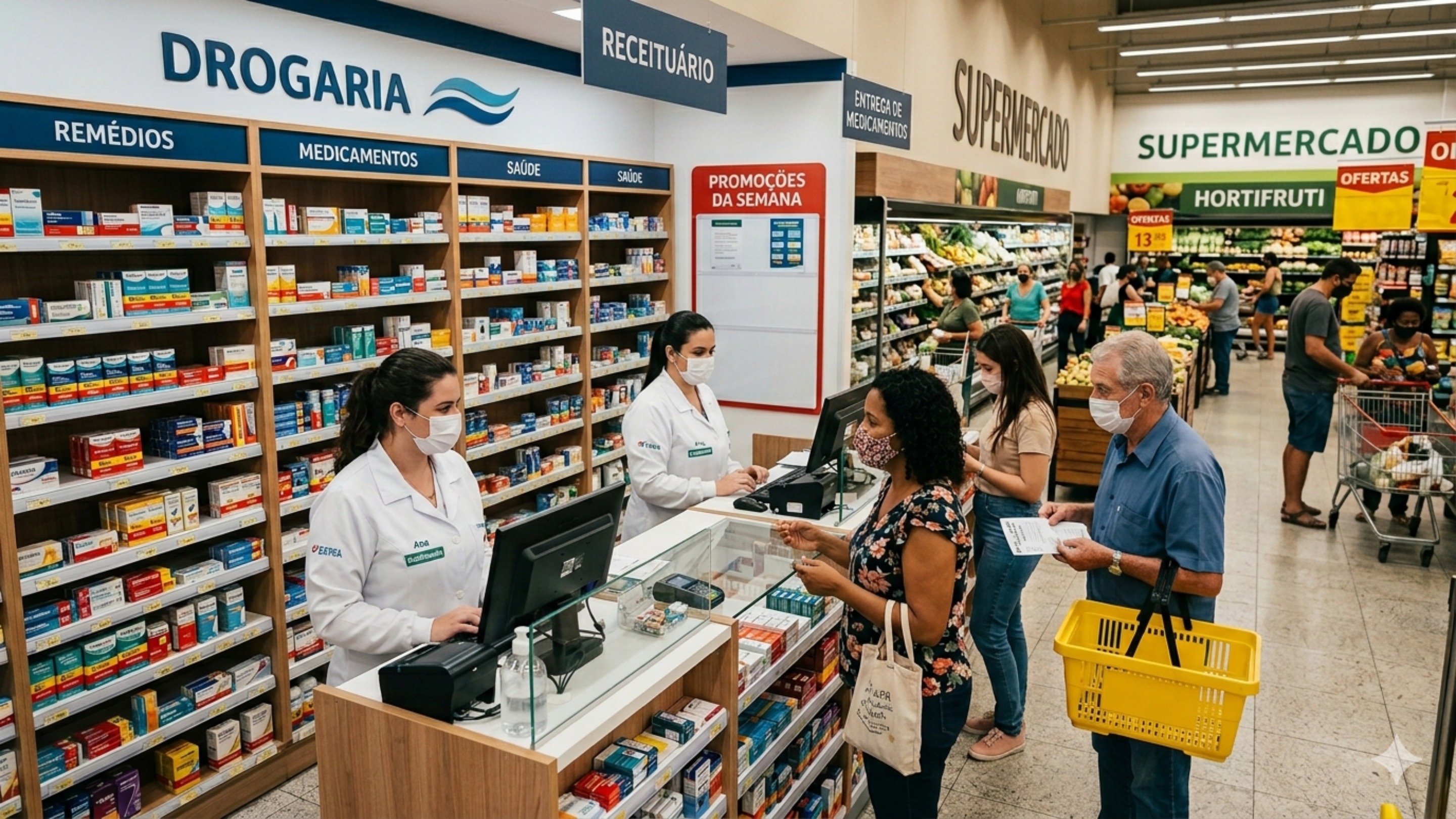 O que muda com nova lei que autoriza o funcionamento de farmácias dentro de supermercados?
